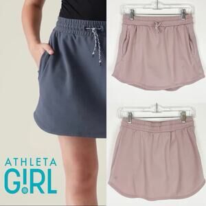 Athleta Girl Skort Girls Size XL - 14 Pink Drawstring Skirt Active Retrochill